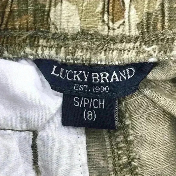 Lucky Brand Boys Small Camo Cotton Cargo Shorts Drawstring Pull-On Summer Casual - Picture 4 of 8